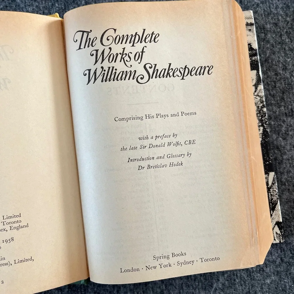 Vintage William Shakespeare Book